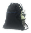 Drawstring Backpack Rucksack Totes Sack Pack Bags Shoulder Straps Light Weight-BLACK / NATURAL-