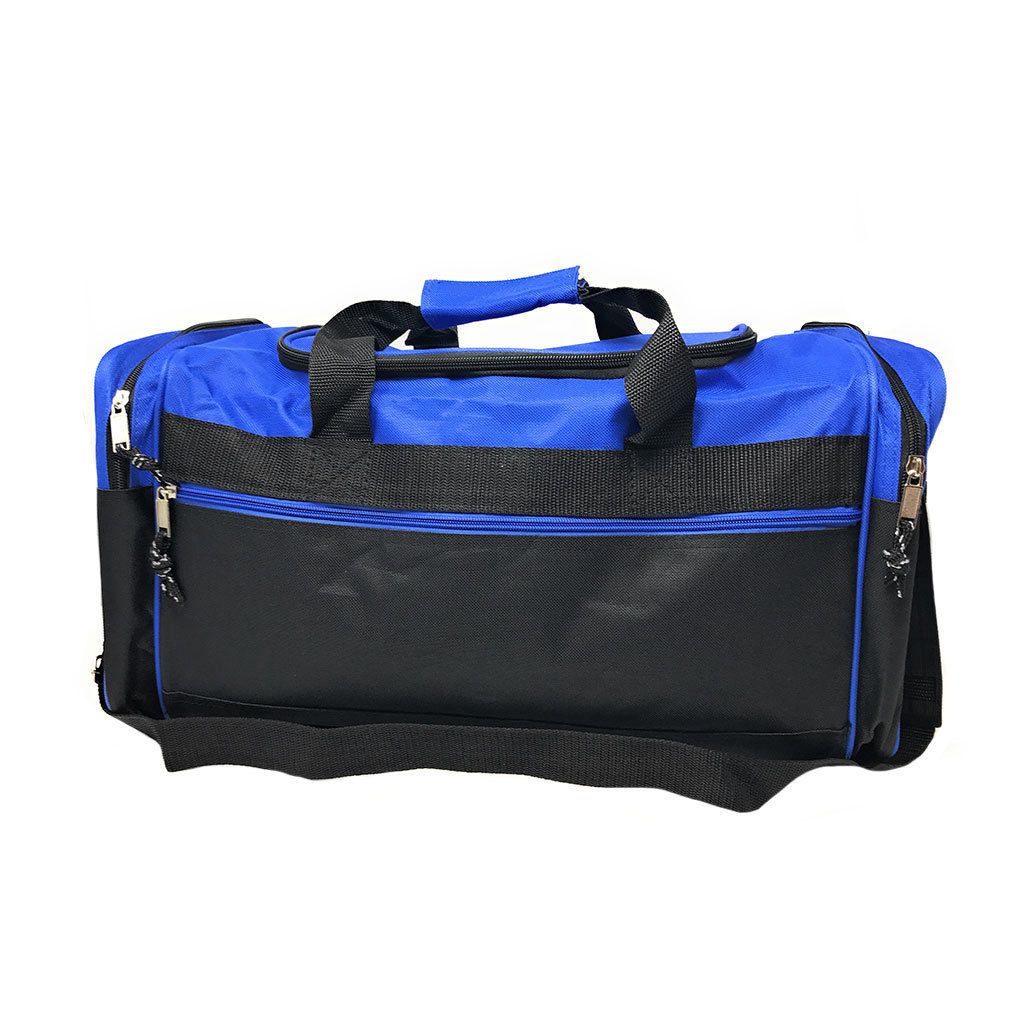 Duffle Bags Carry-on Travel Sports Luggage Shoulder Strap Gym 17 inch-ROYAL BLUE / BLACK-