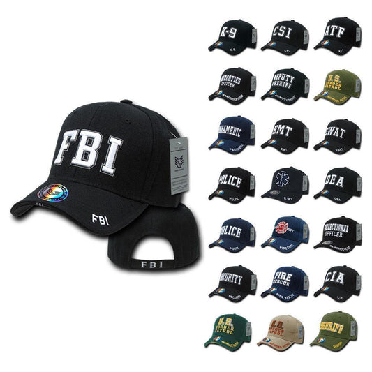 Embroidered Law Enforcement Agencies Justice US USA Baseball Caps Hats Unisex-Border Patrol - Olive-