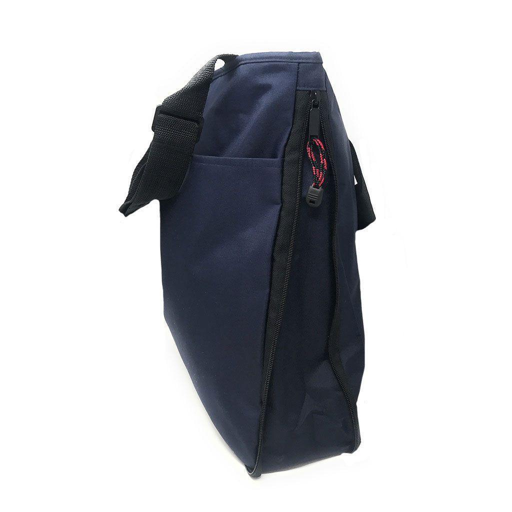 Expandable Zippered Reusable Grocery Shopping Tote Bags With Gusset 16inch-Royal-