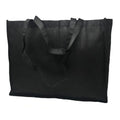 Large Reusable Grocery Shopping Tote Bag Bags Recycled Eco Friendly 20inch-Black-