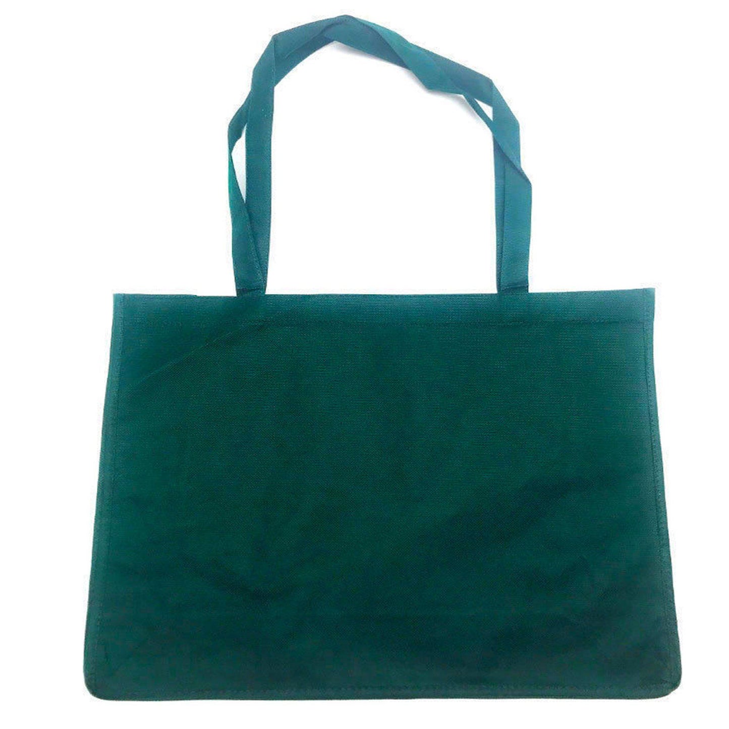 Large Reusable Grocery Shopping Tote Bag Bags Recycled Eco Friendly 20inch-Dark Green-