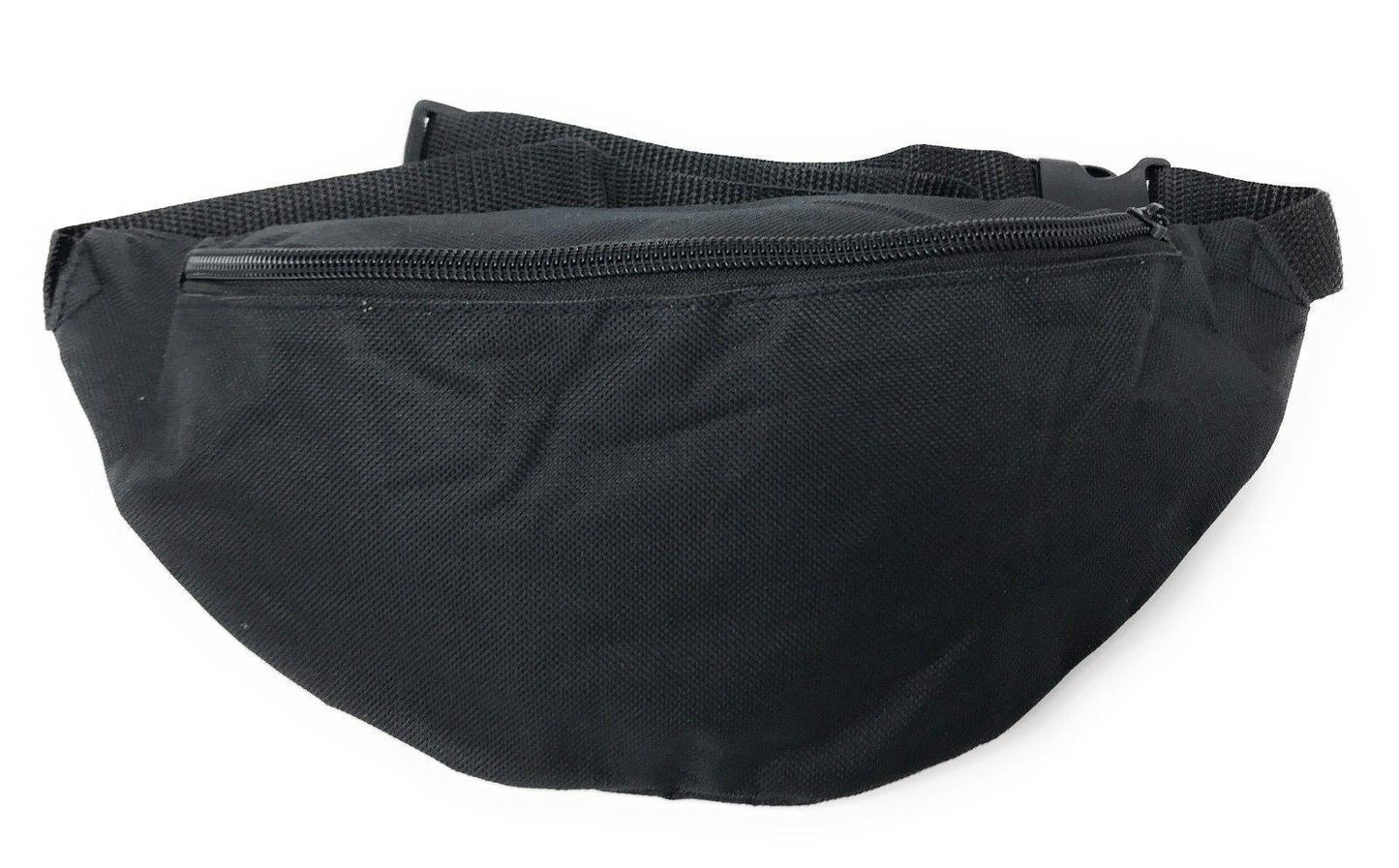 Fanny Pack Man Purse Travel Pouch Money Passport Id Holder Waist Bag 1 Pocket 42inch-BLACK-