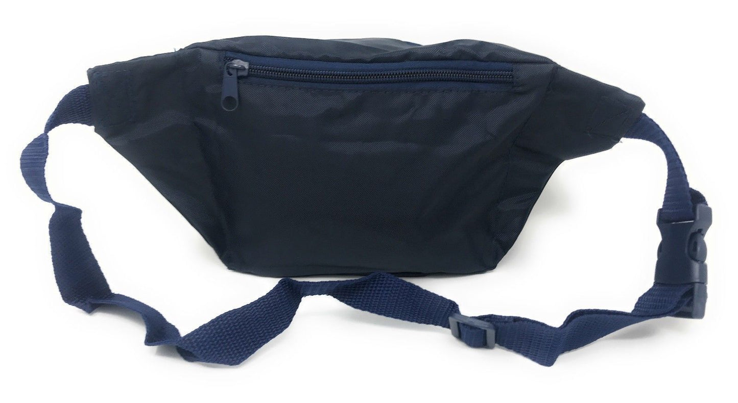 Fanny Pack Man Purse Travel Pouch Passport Id Money Holder Belt Bag 3 Pockets 42inch-BLACK-