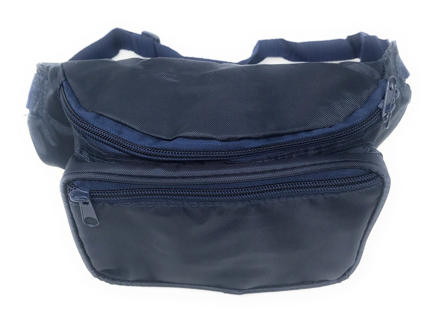 Fanny Pack Man Purse Travel Pouch Passport Id Money Holder Belt Bag 3 Pockets 42inch-BLACK-