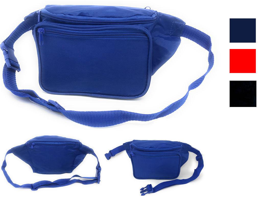 Fanny Pack Man Purse Travel Pouch Passport Id Money Holder Belt Bag 3 Pockets 42inch-BLACK-