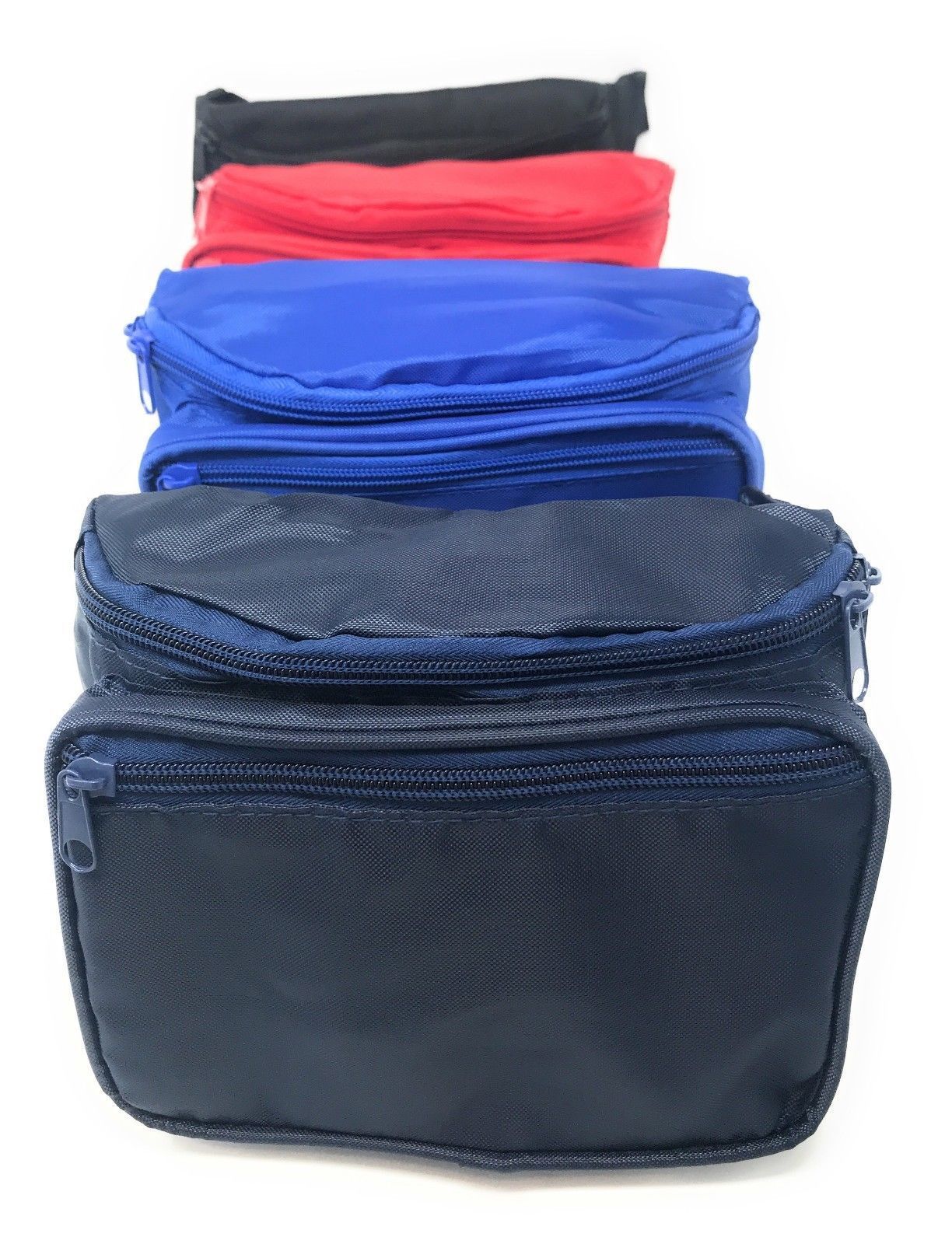 Fanny Pack Man Purse Travel Pouch Passport Id Money Holder Belt Bag 3 Pockets 42inch-BLACK-