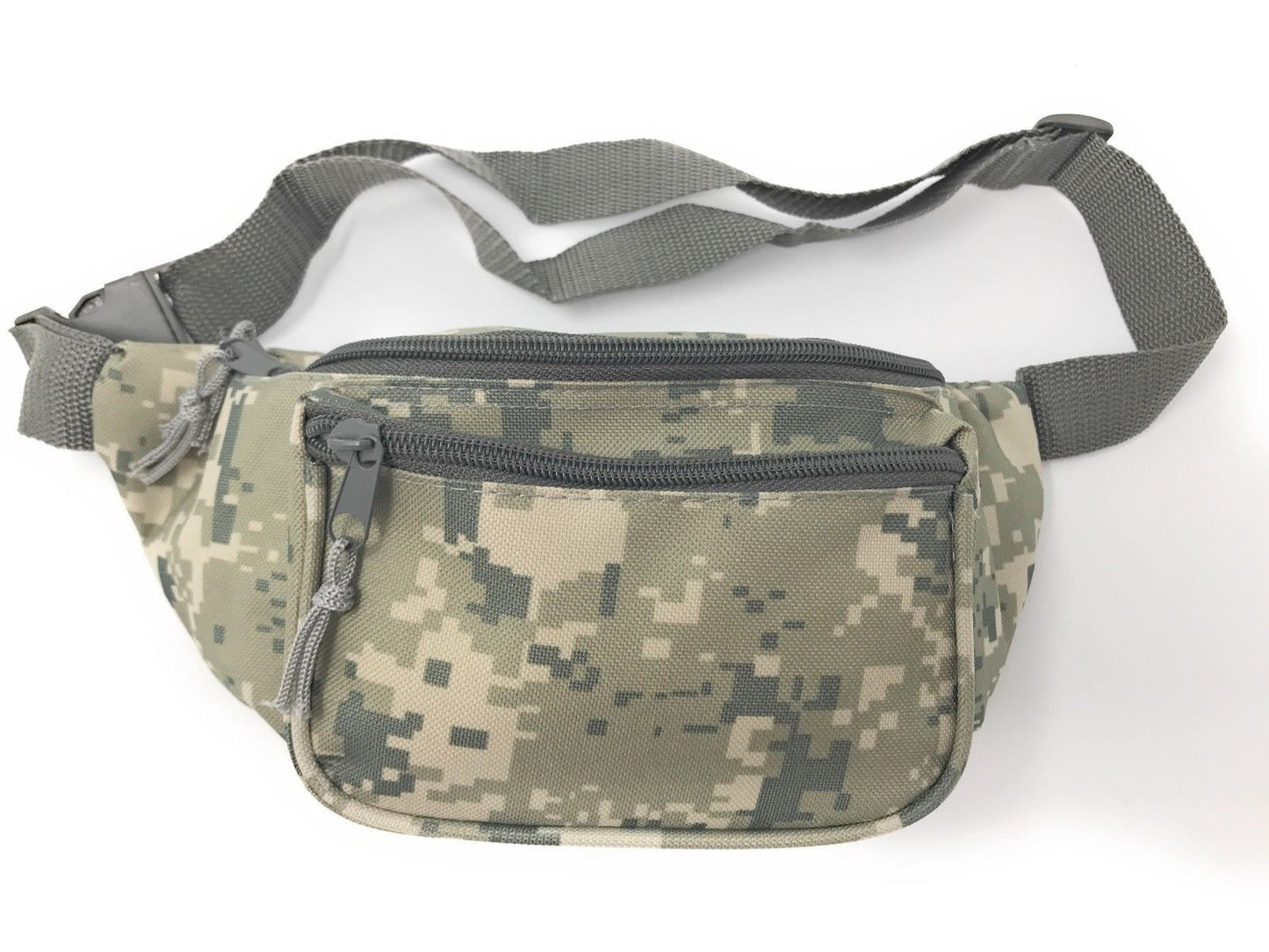 Fanny Pack Purse Travel Money Passport Id Holder Waist Bag Digital Camo Army 42inch, 48inch-One Zipper Fanny Pack-