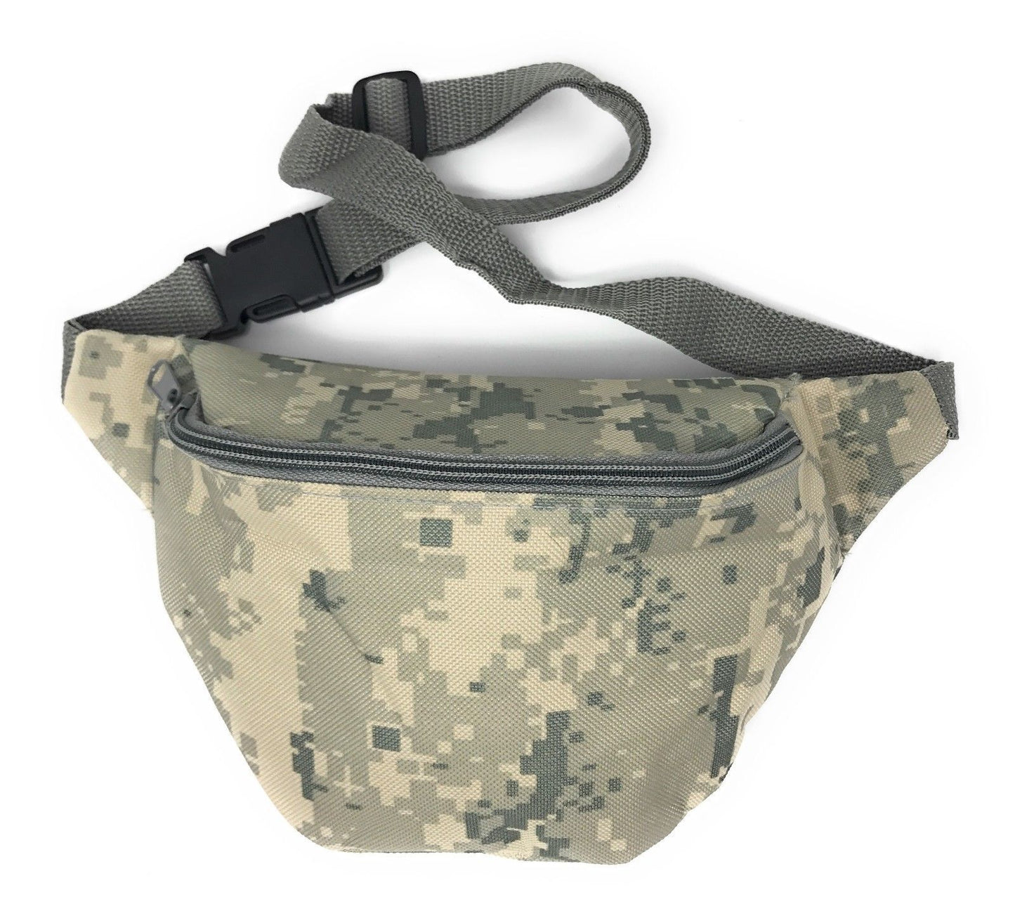 Fanny Pack Purse Travel Money Passport Id Holder Waist Bag Digital Camo Army 42inch, 48inch-One Zipper Fanny Pack-