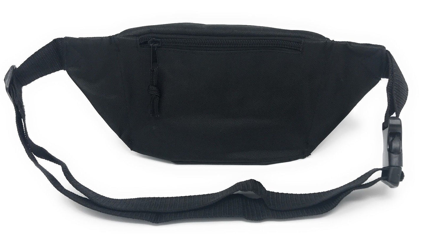 Fanny Pack Purse Travel Pouch Money Passport Id Zipper Waist Belt Bag 3 Pockets 48inch-Navy-