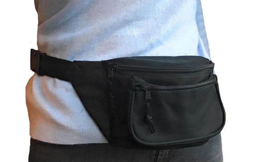 Fanny Pack Purse Travel Pouch Money Passport Id Zipper Waist Belt Bag 3 Pockets 48inch-Navy-