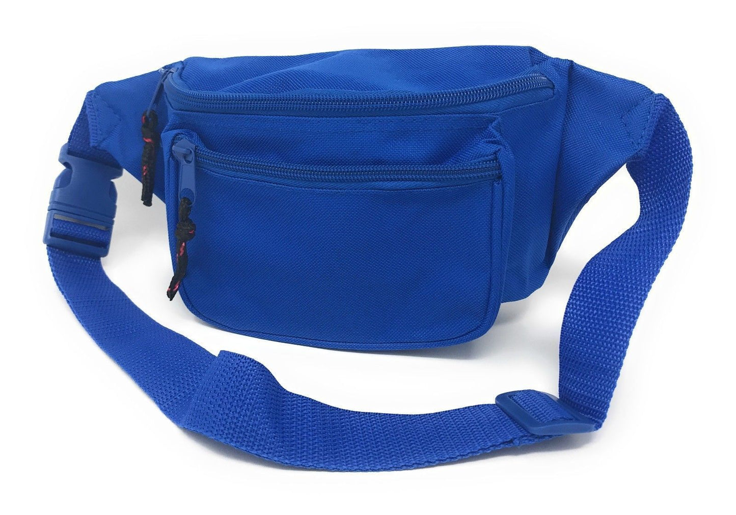 Fanny Pack Purse Travel Pouch Money Passport Id Zipper Waist Belt Bag 3 Pockets 48inch-Royal-