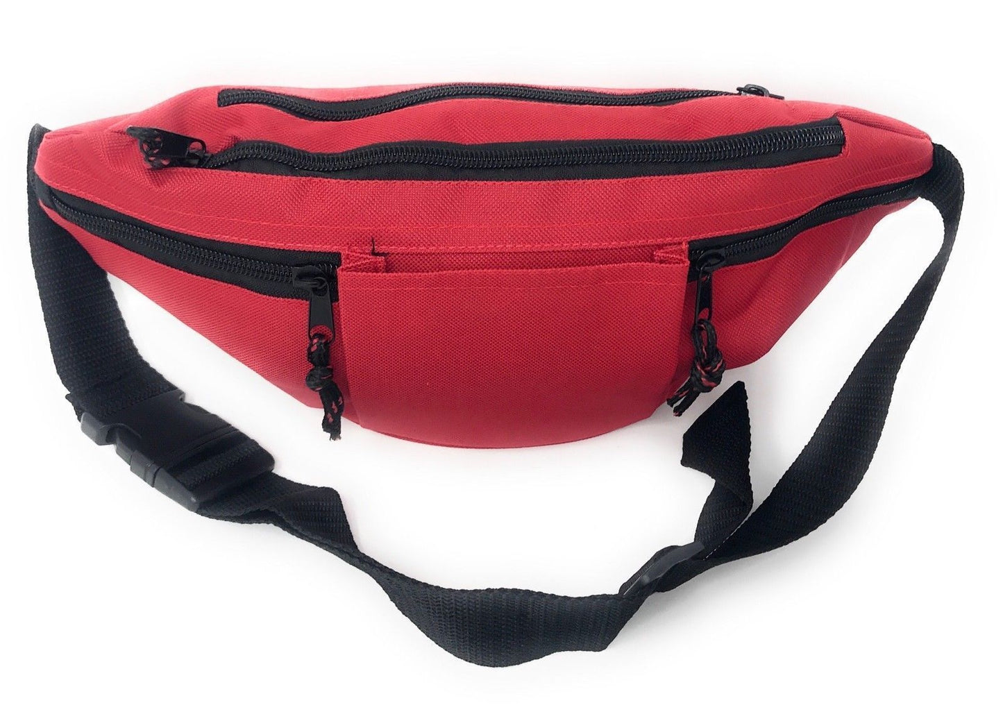 Fanny Pack Purse Travel Pouch Money Passport Id Zipper Waist Belt Bag 4 Pockets 48inch-BLACK-