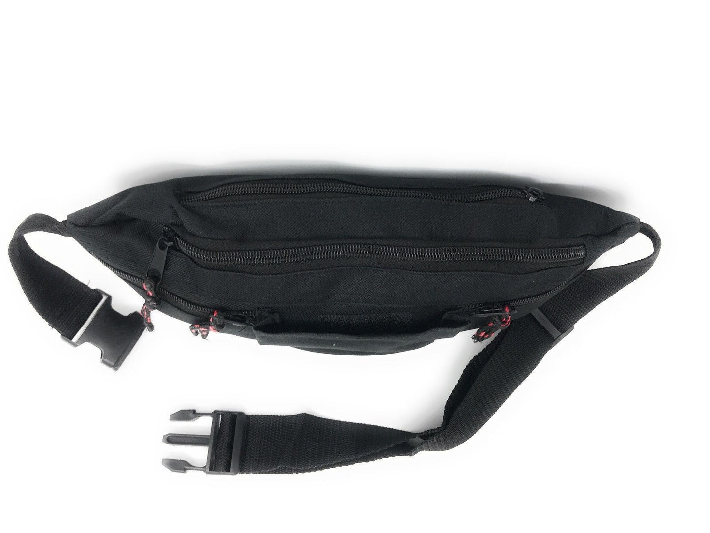 Fanny Pack Purse Travel Pouch Money Passport Id Zipper Waist Belt Bag 4 Pockets 48inch-BLACK-