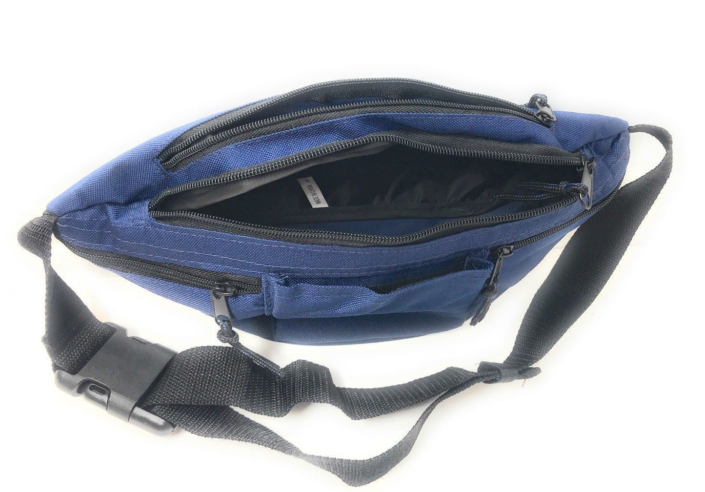 Fanny Pack Purse Travel Pouch Money Passport Id Zipper Waist Belt Bag 4 Pockets 48inch-BLACK-