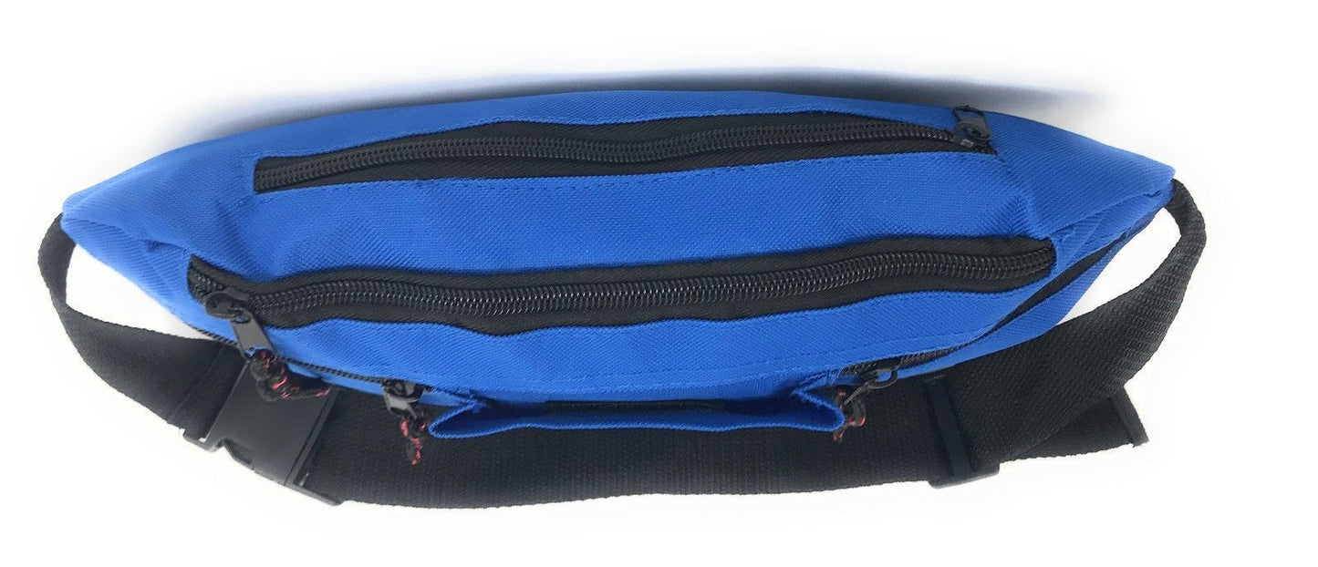 Fanny Pack Purse Travel Pouch Money Passport Id Zipper Waist Belt Bag 4 Pockets 48inch-BLACK-