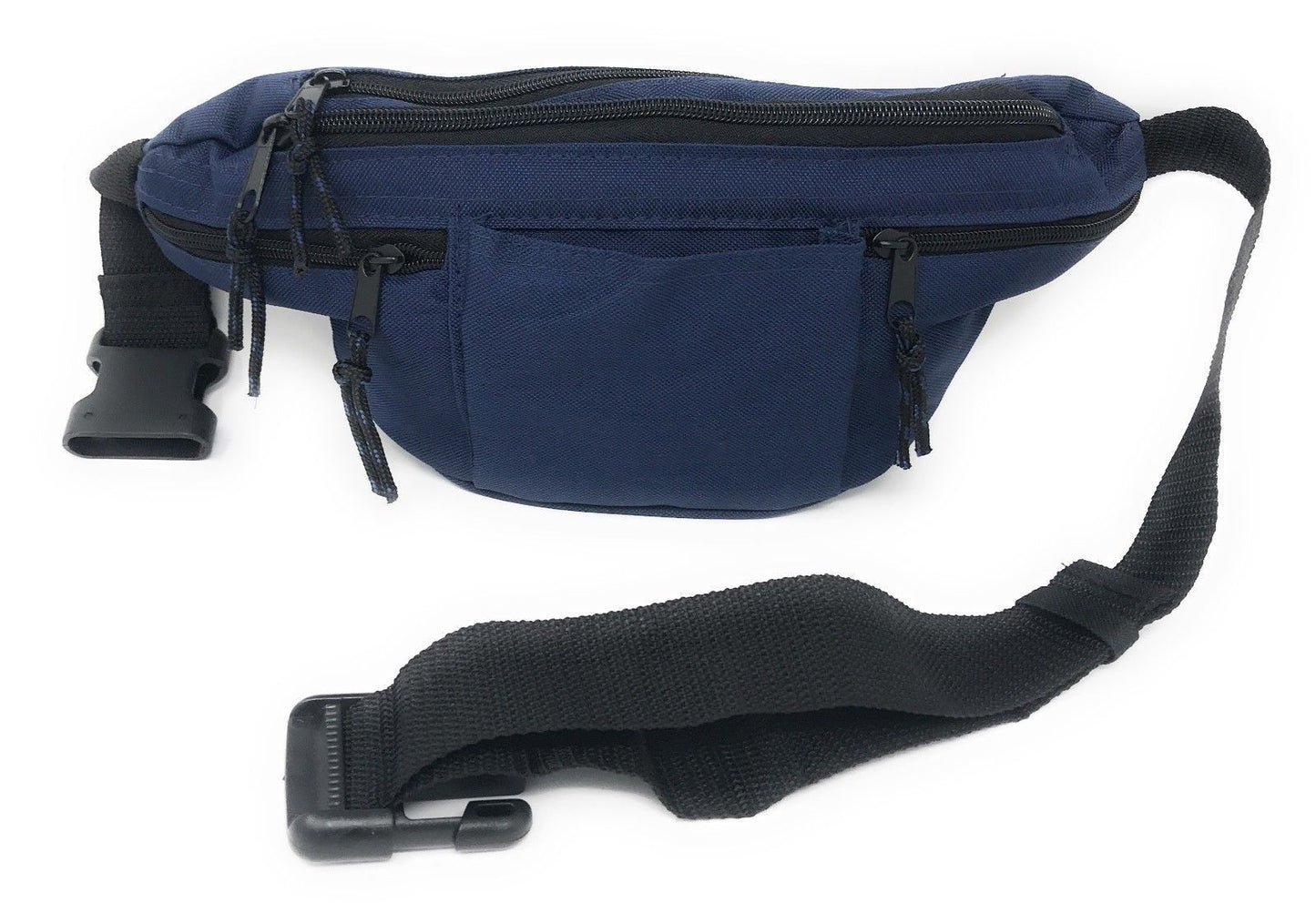 Fanny Pack Purse Travel Pouch Money Passport Id Zipper Waist Belt Bag 4 Pockets 48inch-NAVY-