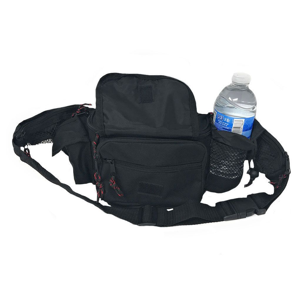 Fanny Pack Purse Travel Pouch Money Waist Belt Bag With Bottle Holder 7 Zippers 45inch-