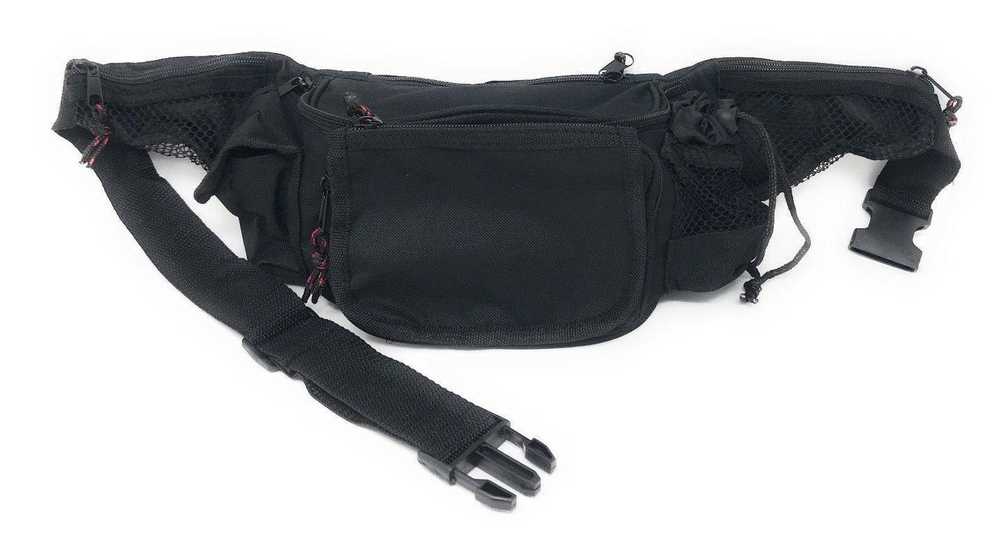 Fanny Pack Purse Travel Pouch Money Waist Belt Bag With Bottle Holder 7 Zippers 45inch-