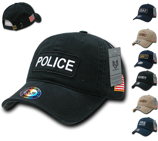Rapid Dominance Flag Raid US USA Military Army Law Enforcement Embroidered Cotton Caps Hats-Fire Rescue - Navy-