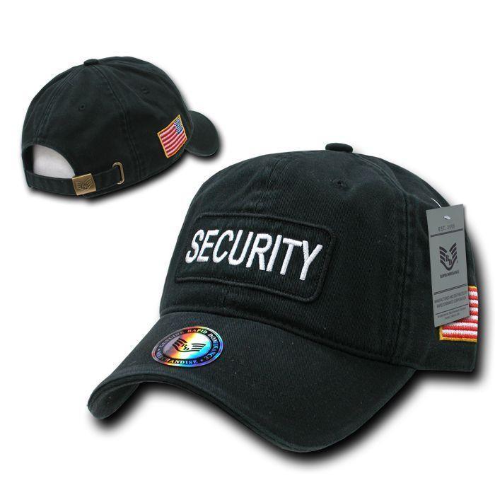 Rapid Dominance Flag Raid US USA Military Army Law Enforcement Embroidered Cotton Caps Hats-Security - Black-