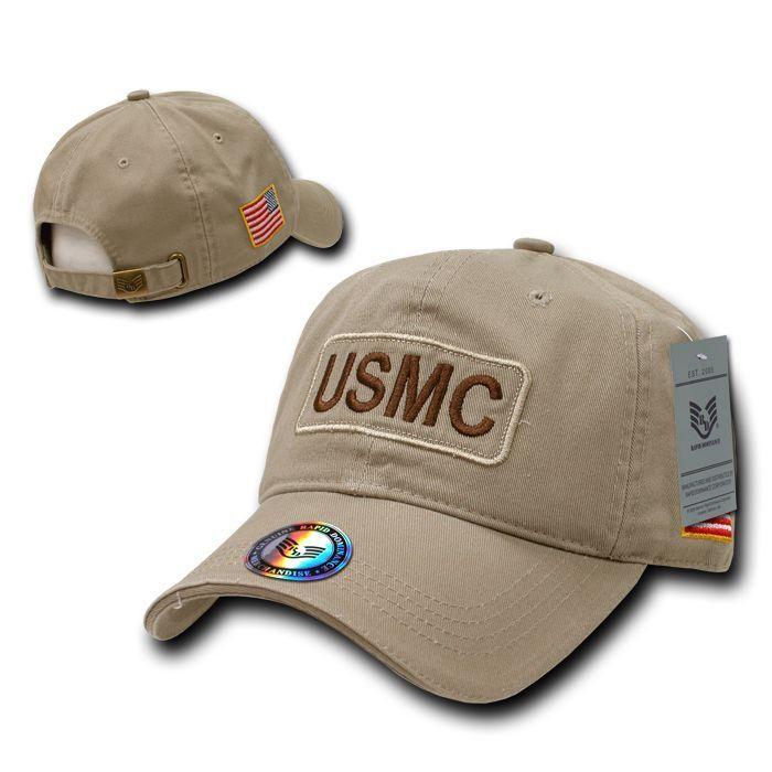 Rapid Dominance Flag Raid US USA Military Army Law Enforcement Embroidered Cotton Caps Hats-USMC - Khakhi-