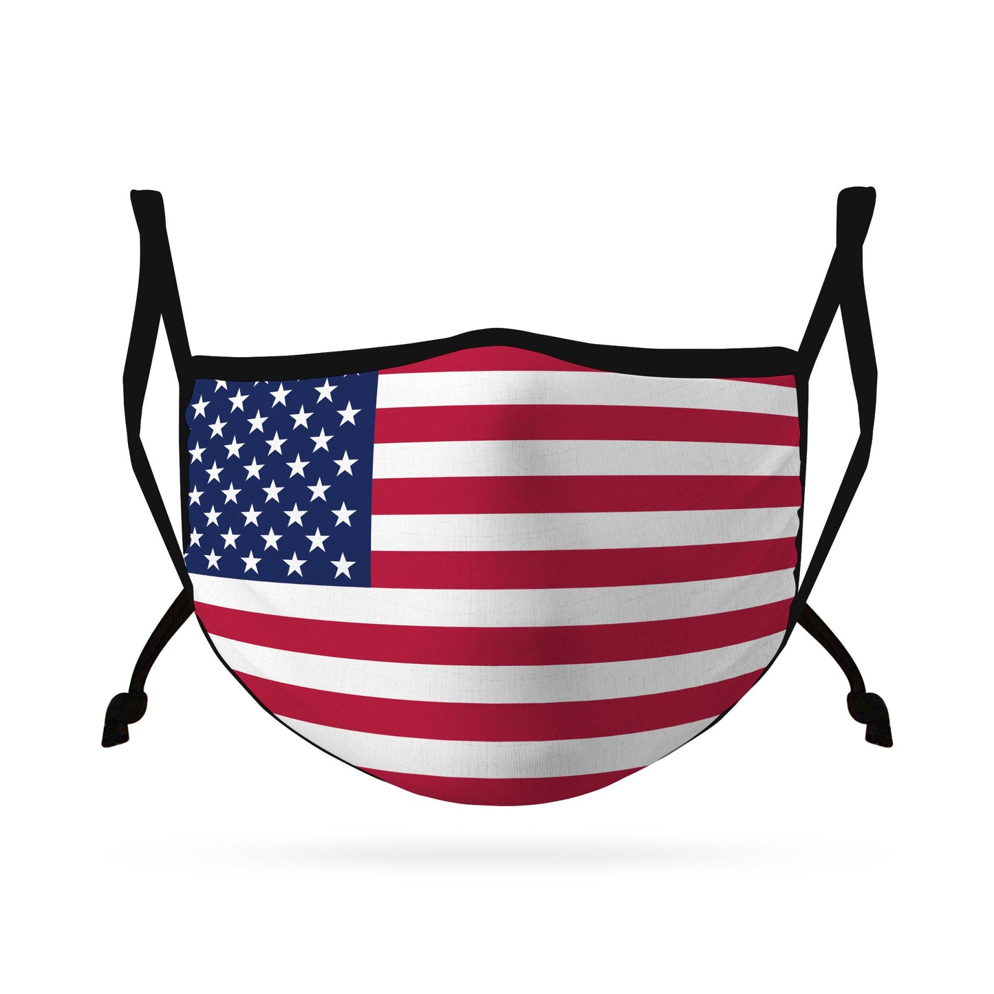Cute Face Masks for Kids Child Adjustable Boys Girls Ages 3 to 9 Cotton Poly Washable Reusable 2 Layer Pocket Filter-USA Flag-