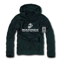 Fleece Pullover Hoodie Sweatshirt US Military Logo Air Force Army Marines-X-Large-Marines - Black-