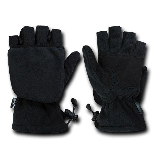 Fleece Shooter'S Winter Shooting Military Patrol Army Mittens Gloves-Black-Small-