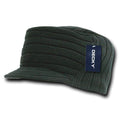 Gi Cadet Army Military Flat Top Beanies Caps Hats Ribbed Knit Visor Ski-Black-