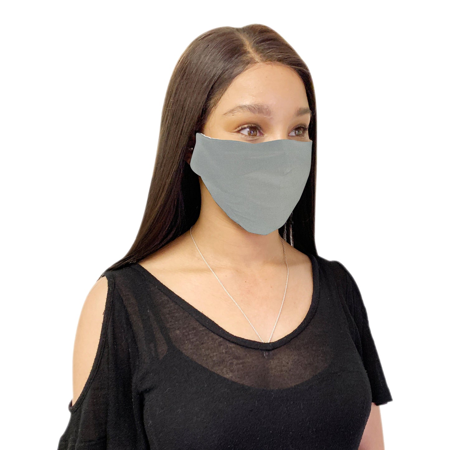 Cotton Face Mask 4 Pack Cloth Masks Multi Color for Mouth Nose Washable Reusable Double Layer Adjustable Unisex-Black/Grey/Blue/Ivory-