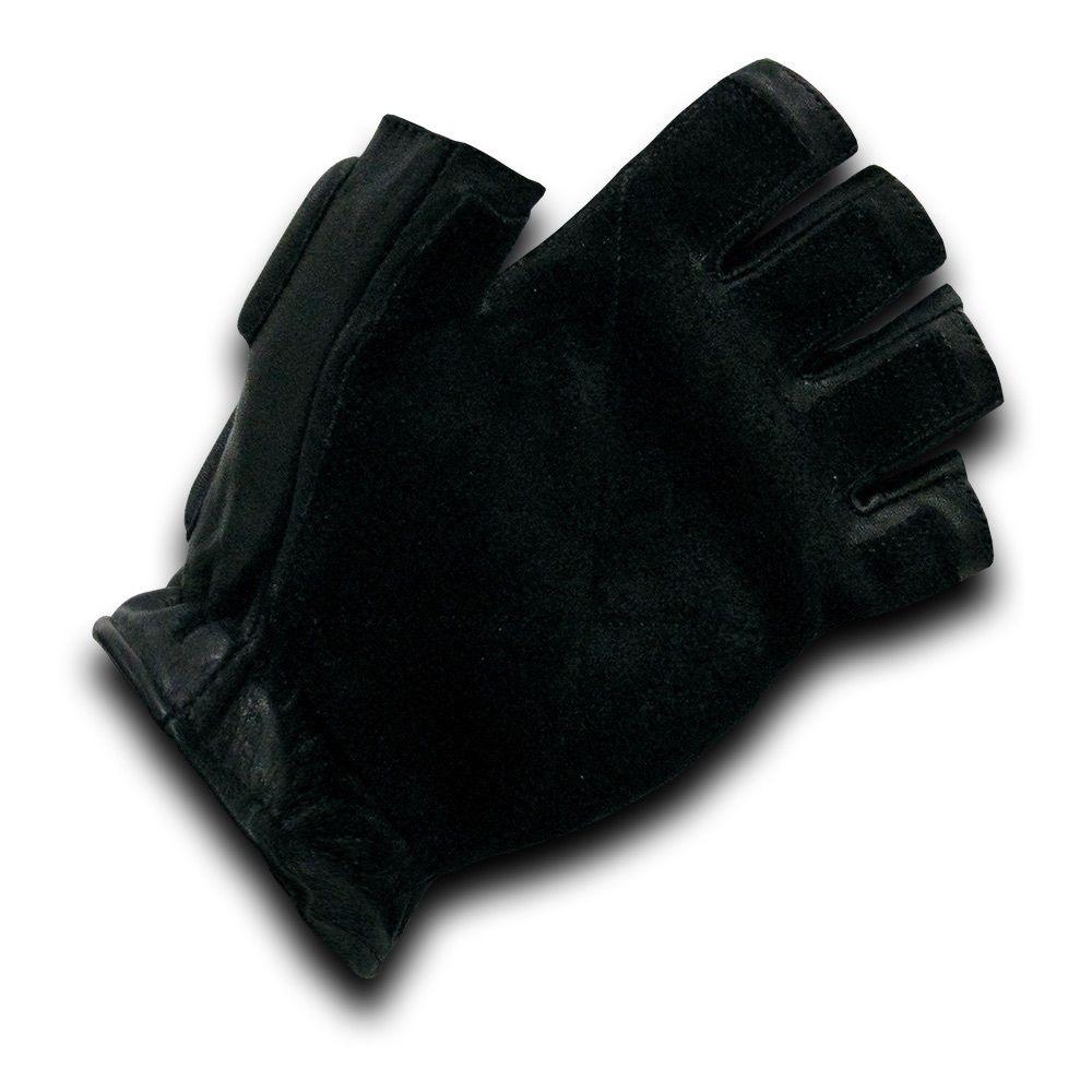 Half Finger Riot Tactical Patrol Army Military Black Gloves-Small-