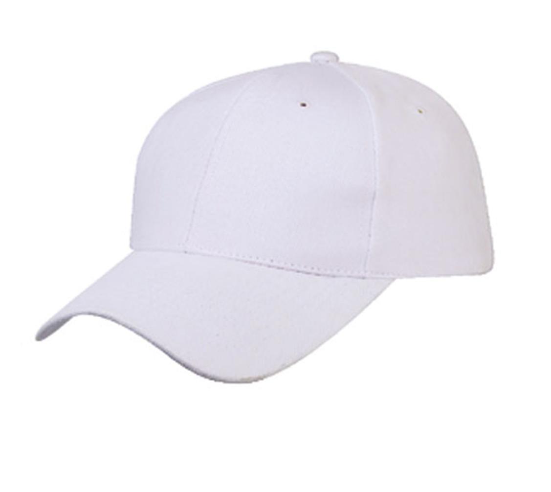 Heavy Brushed Cotton 6 Panel Low Crown Baseball Caps Hats Solid Two Tone Colors-WHITE-