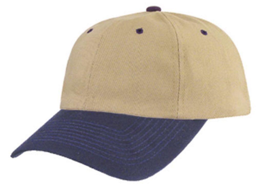 Heavy Brushed Cotton Low Crown 6 Panel Baseball Hats Caps Solid Two Tone-Royal-