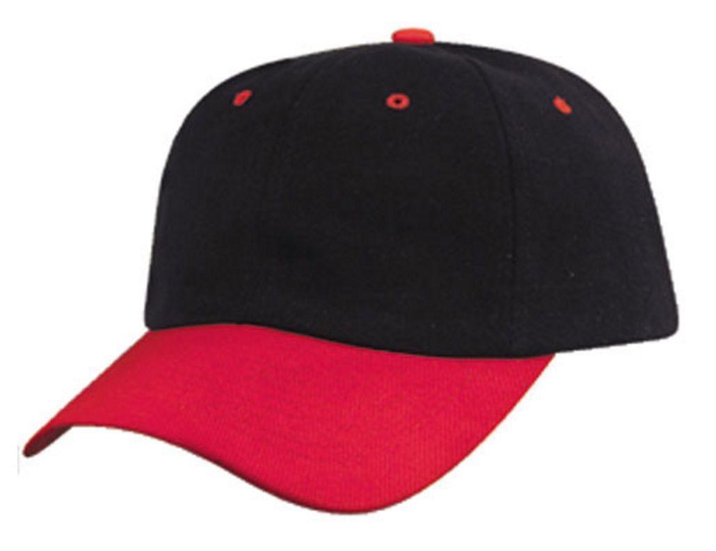 Heavy Brushed Cotton Low Crown 6 Panel Baseball Hats Caps Solid Two Tone-Royal-