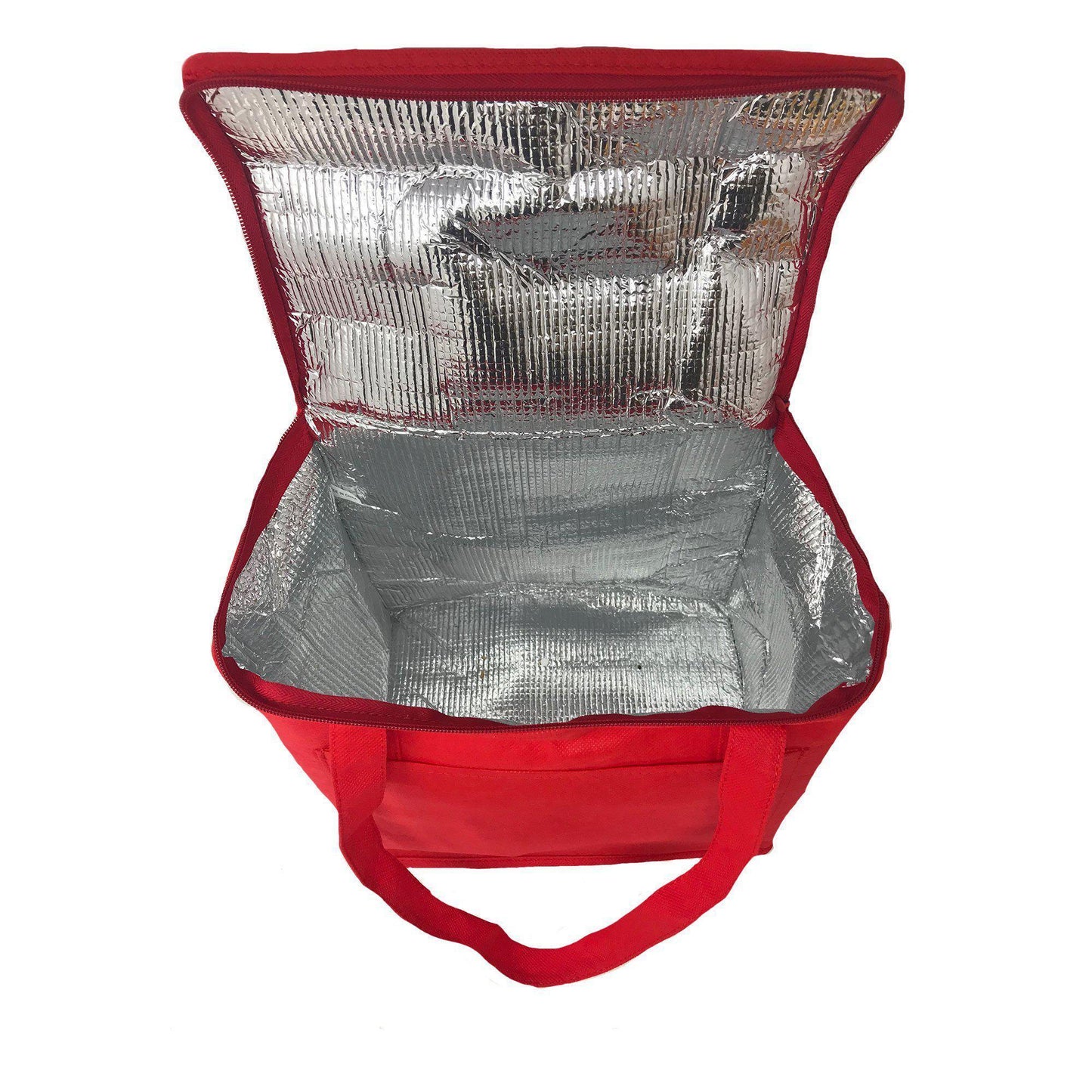 Insulated Cooler Lunch Box Bag With Foil Lining Food Water Drinks Picnic 11 X 10inch-BLACK-