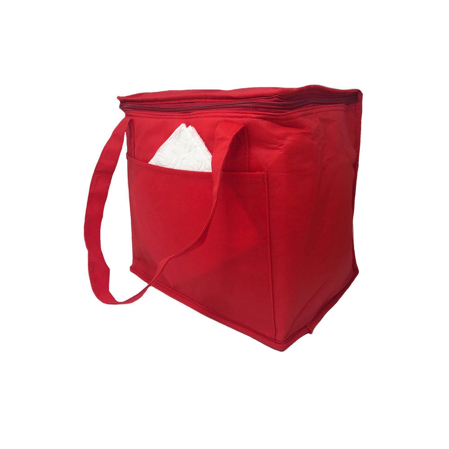 Insulated Cooler Lunch Box Bag With Foil Lining Food Water Drinks Picnic 11 X 10inch-BLACK-