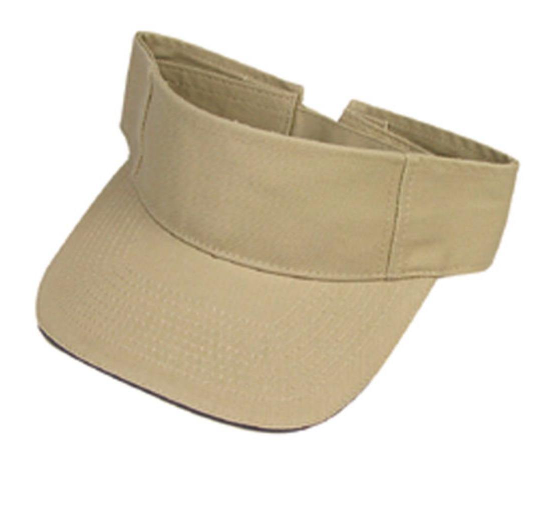 1 Dozen Washed Sandwich Cotton Sun Beach Visors Gold Wholesale Lot Bulk-