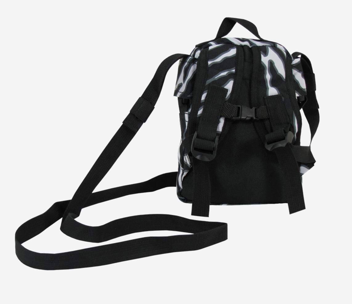Kristen Whang Nylon Mini Small 2 Zip Pockets Adjustable Straps Bags Backpack-Lepoard-