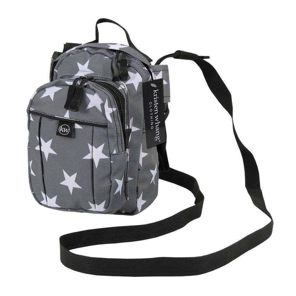 Kristen Whang Nylon Mini Small 2 Zip Pockets Adjustable Straps Bags Backpack-Star-