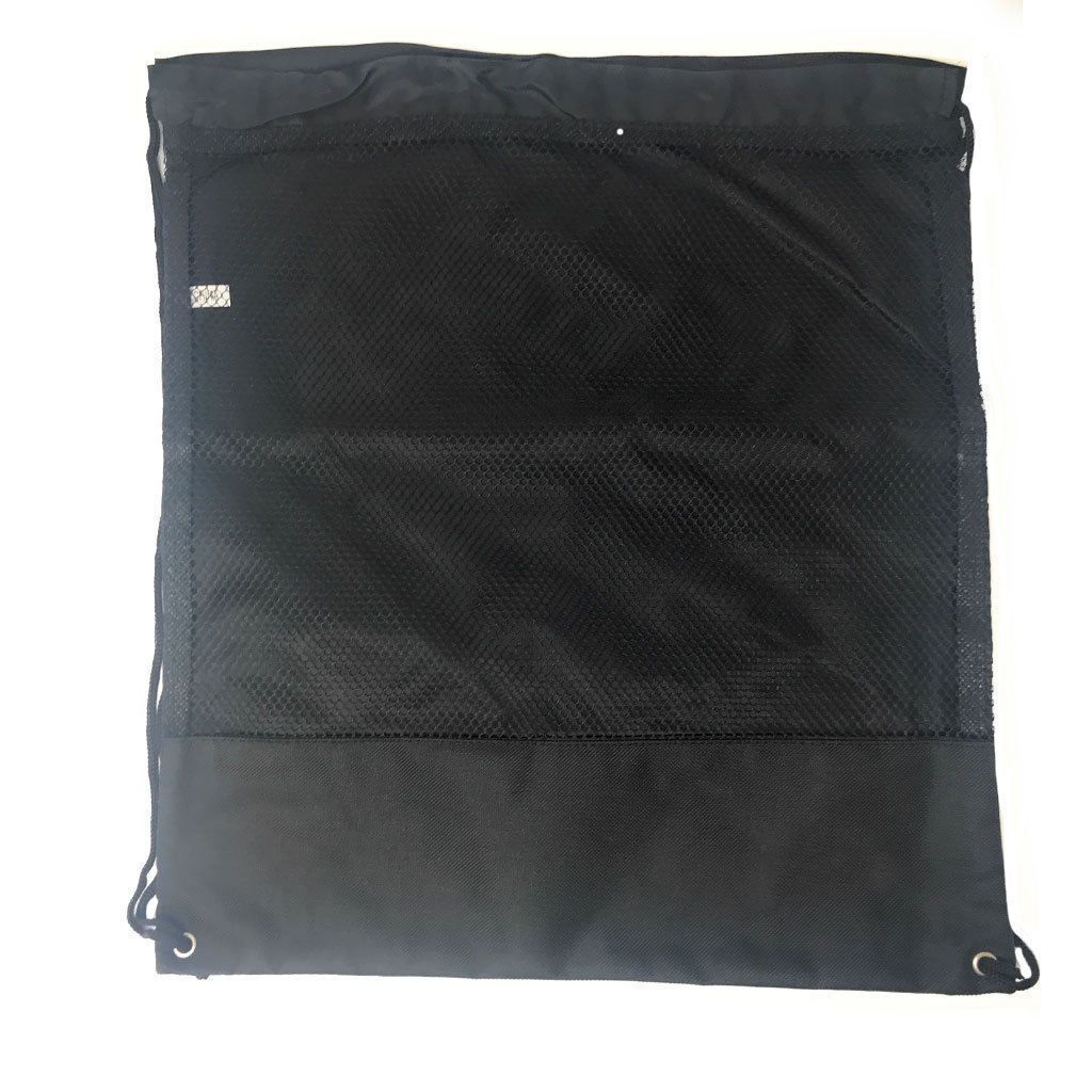 Large Drawstring Cinch Tote Bag Sack Rucksack Backpack For Gym Storage Traveling Work School 17inch-Black-