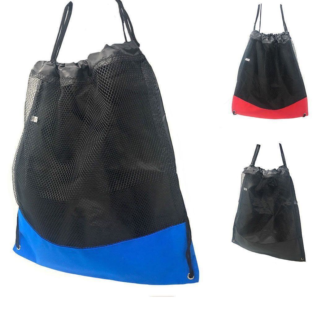 Large Drawstring Cinch Tote Bag Sack Rucksack Backpack For Gym Storage Traveling Work School 17inch-Black-