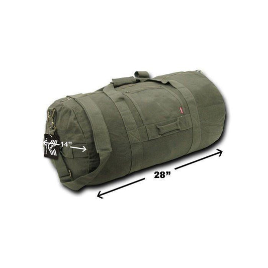 28inch Large Duffle Bags Backpack Rucksack Heavy Duty Canvas Cotton Luggage 70L-Olive-