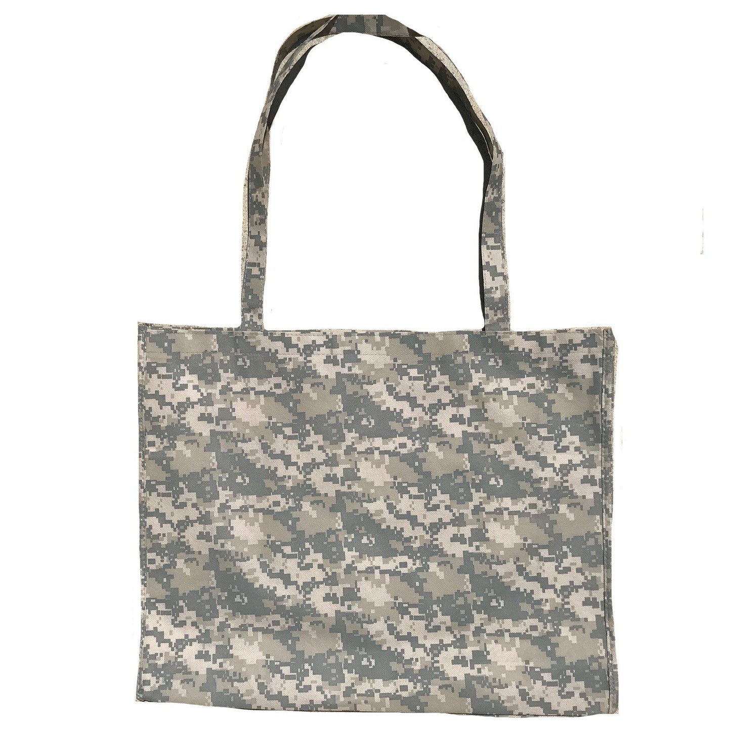 Large Reusable Grocery Shopping Totes Bags Gusset Digital Camo Camouflage 20X16inch-