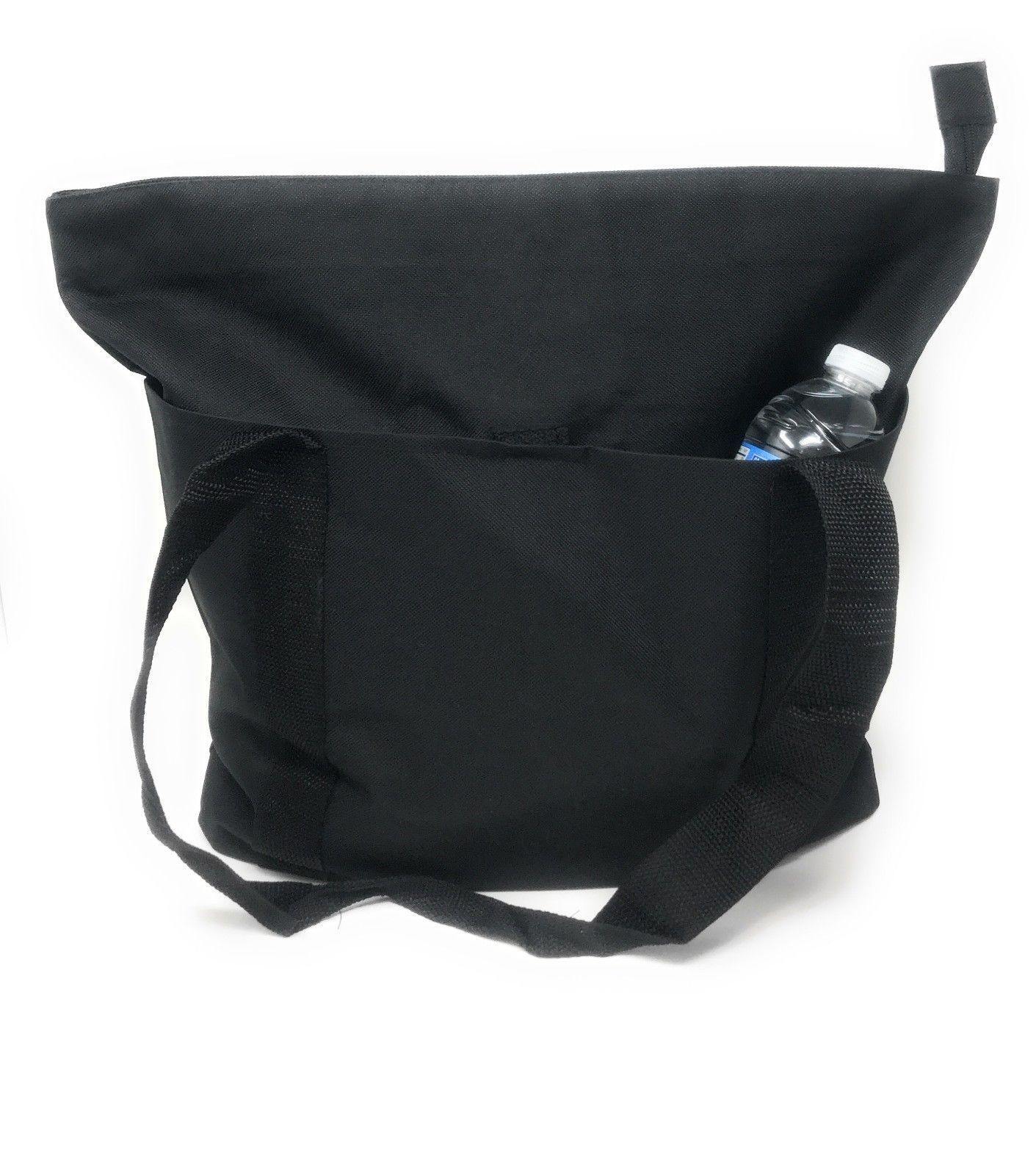 Large Big Reusable Grocery Shopping Bags Totes Outer Pocket Zippered Gym Travel-Royal / Black-