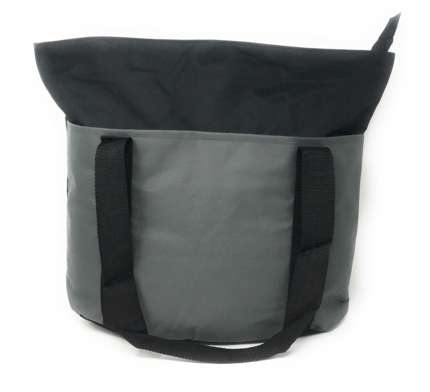 Large Big Reusable Grocery Shopping Bags Totes Outer Pocket Zippered Gym Travel-Royal / Black-