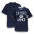 Military Air Force Army Marines USmc Coast Guard Pitch Double Layer Tee T-Shirts-Air Force - Navy-Regular-Small