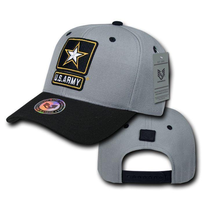 Military Air Force Navy Coast Guard Army Marines Workout Baseball Hats Caps-Air Force - Gray/Navy-