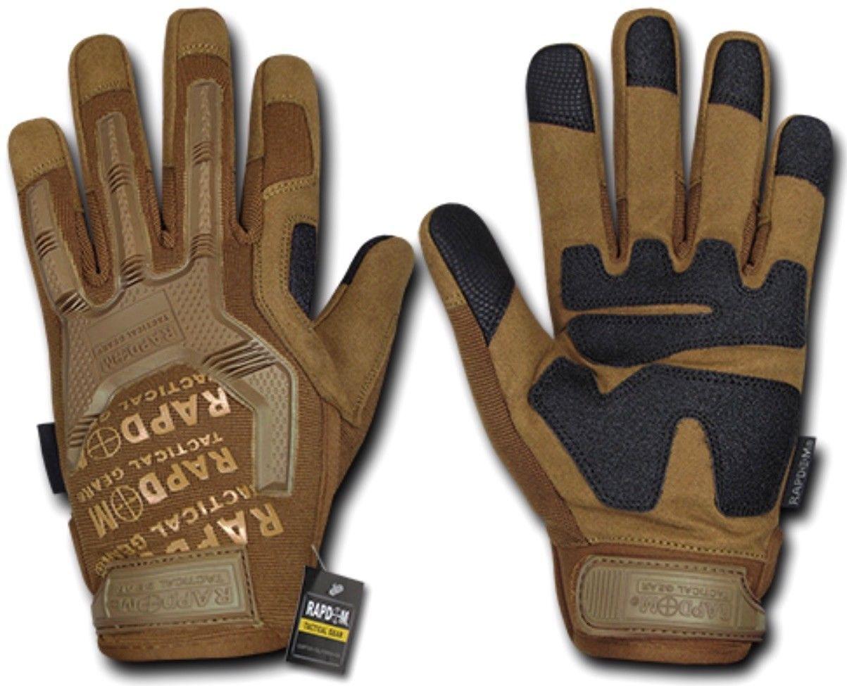 Military Impact Protection Tactical Touchscreen Gloves-Black-Small-