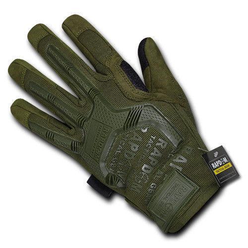 Military Impact Protection Tactical Touchscreen Gloves-Black-Small-